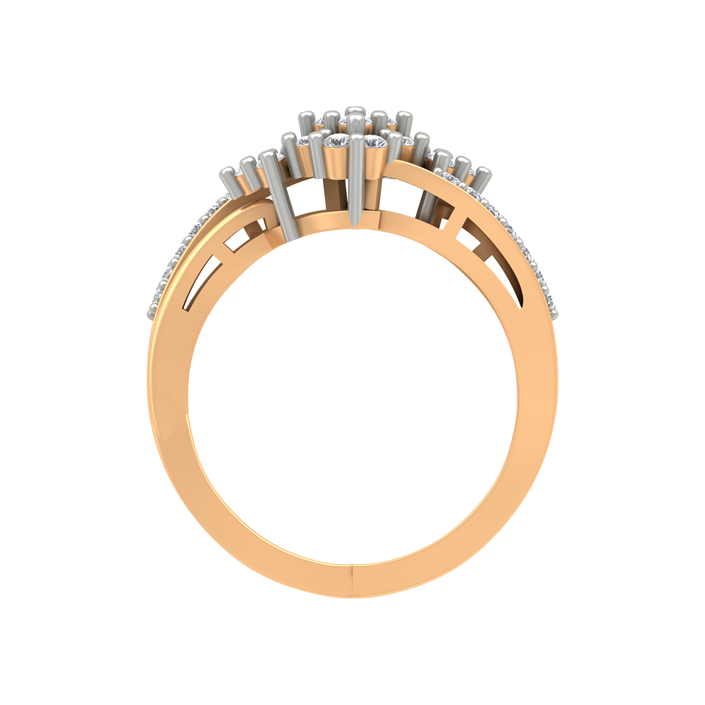 Bunch Tigged Cocktail Ring