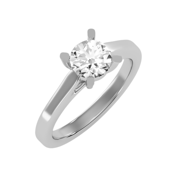 Voir Classic Solitaire Ring-Color_White-Gold