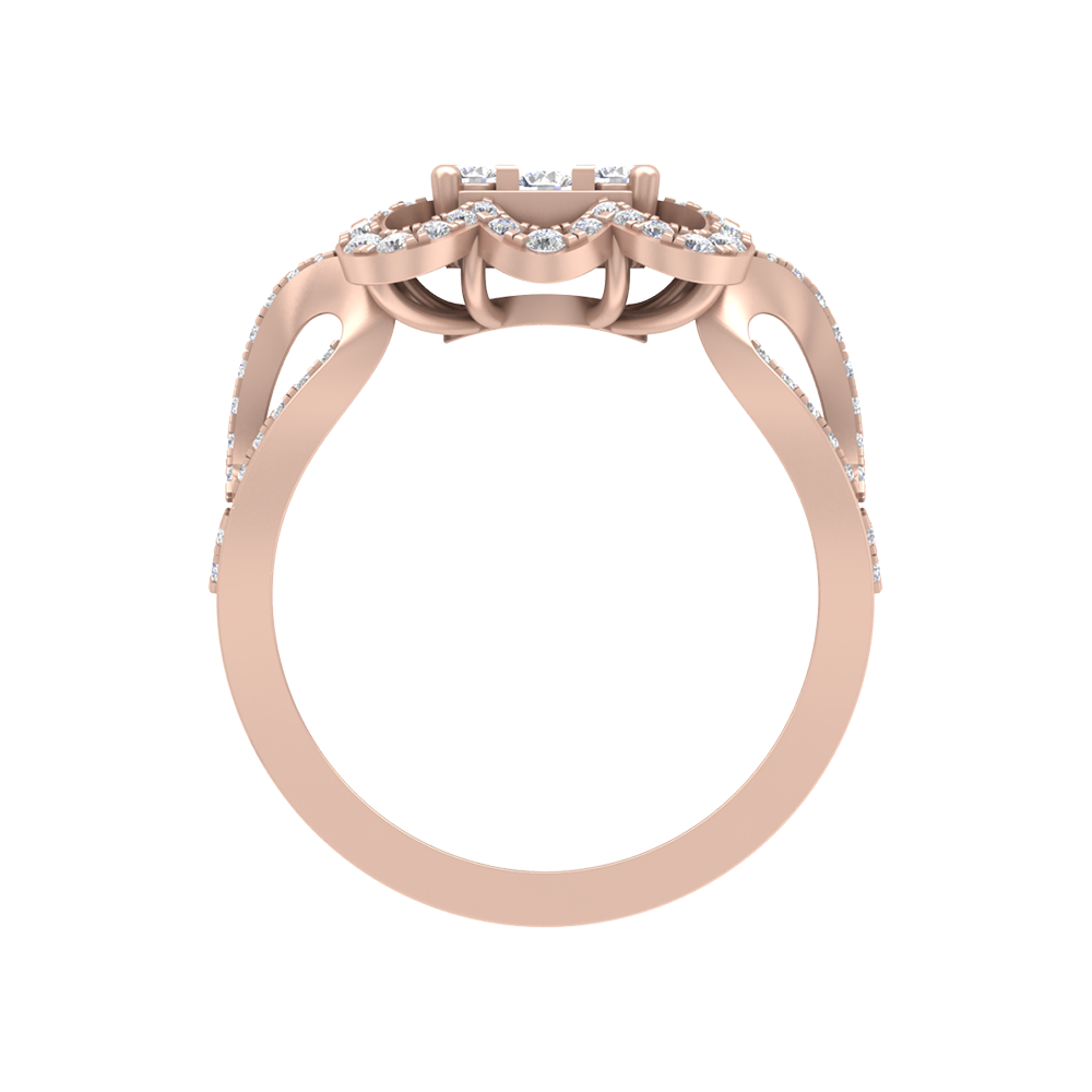 Zig - Zag Squamous Cocktail Ring