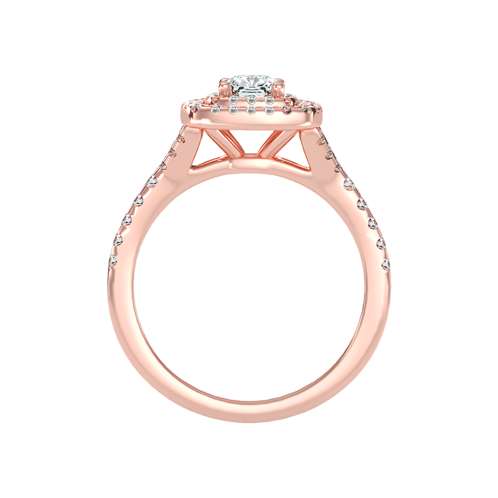 Glowing Halo Solitaire Ring