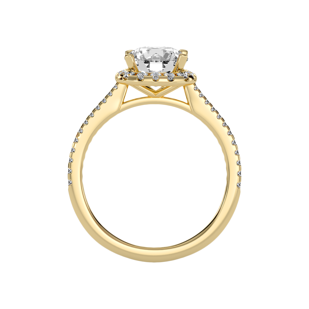 Comely Halo Solitaire Ring