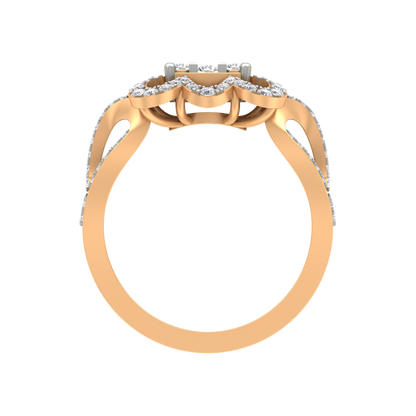 Zig - Zag Squamous Cocktail Ring