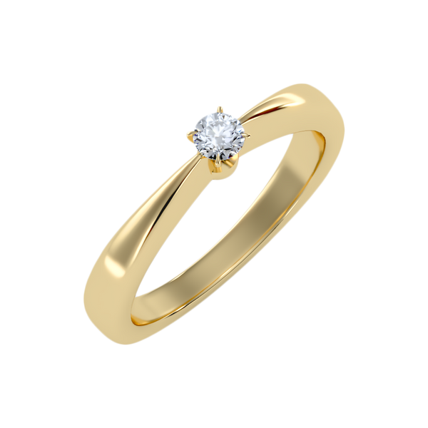 Ange Classic Solitaire Ring-Color_Yellow-Gold