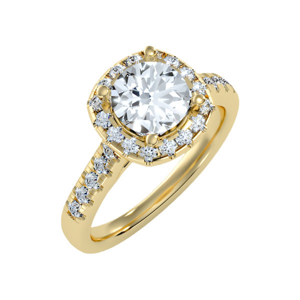 Cultivated Halo Solitaire Ring-Color_Yellow-Gold