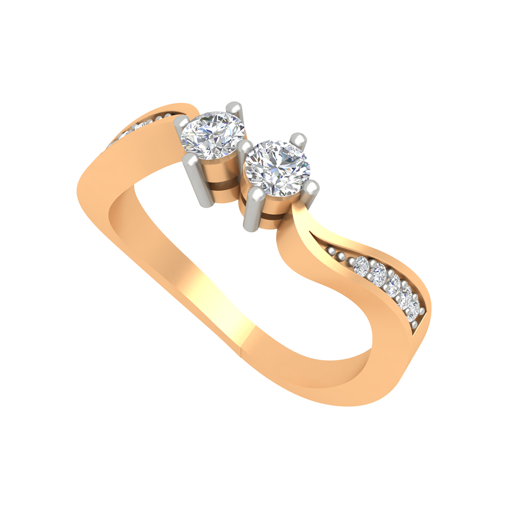 Dual Diamond Anniversary Ring-Color_Yellow-Gold