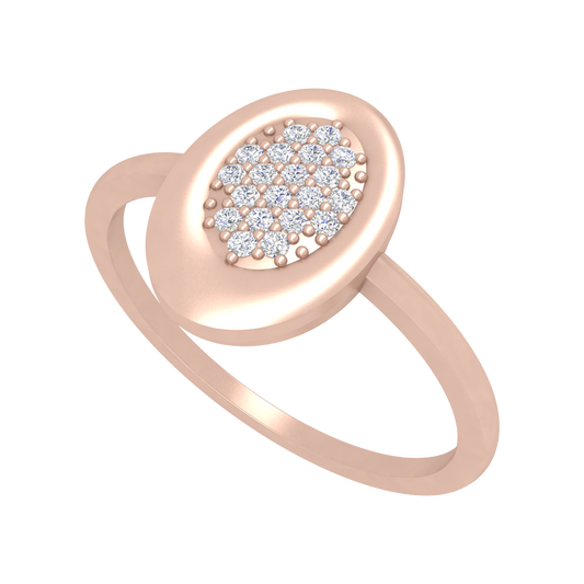 Oval Studded With Diamonds-Color_Rose-Gold