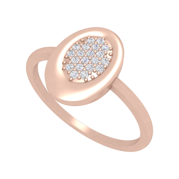 Oval Studded With Diamonds-Color_Rose-Gold