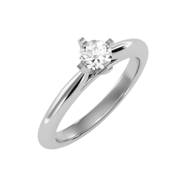 Mellifluous Solitaire Ring-Color_White-Gold