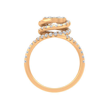 Twisting Oval Cocktail Ring