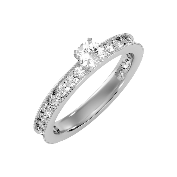 April Solitaire Ring-Color_White-Gold