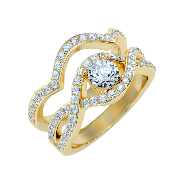 Tinkling Bridal Ring Set-Color_Yellow-Gold