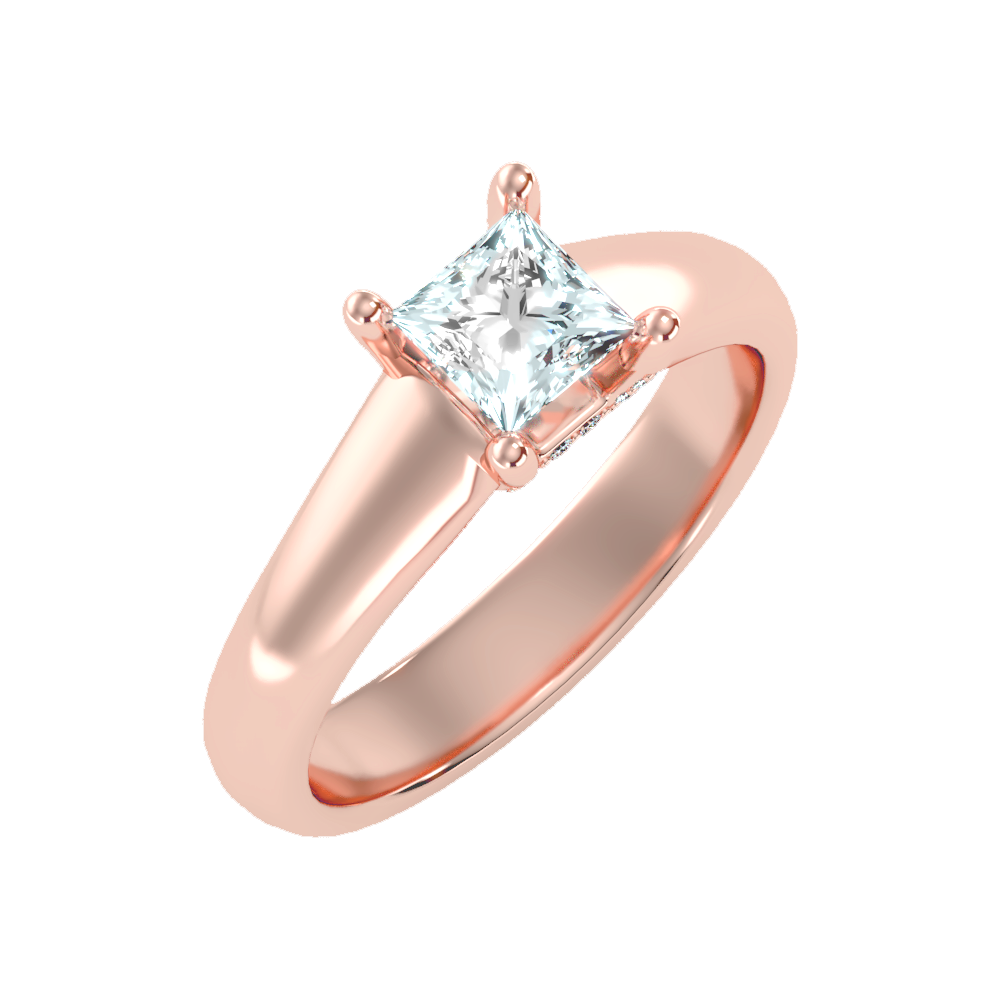 Gleaming Solitaire Ring-Color_Rose-Gold