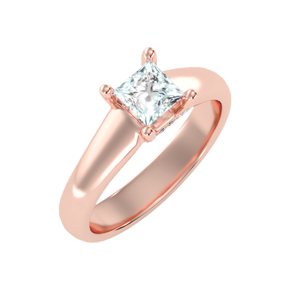 Gleaming Solitaire Ring-Color_Rose-Gold