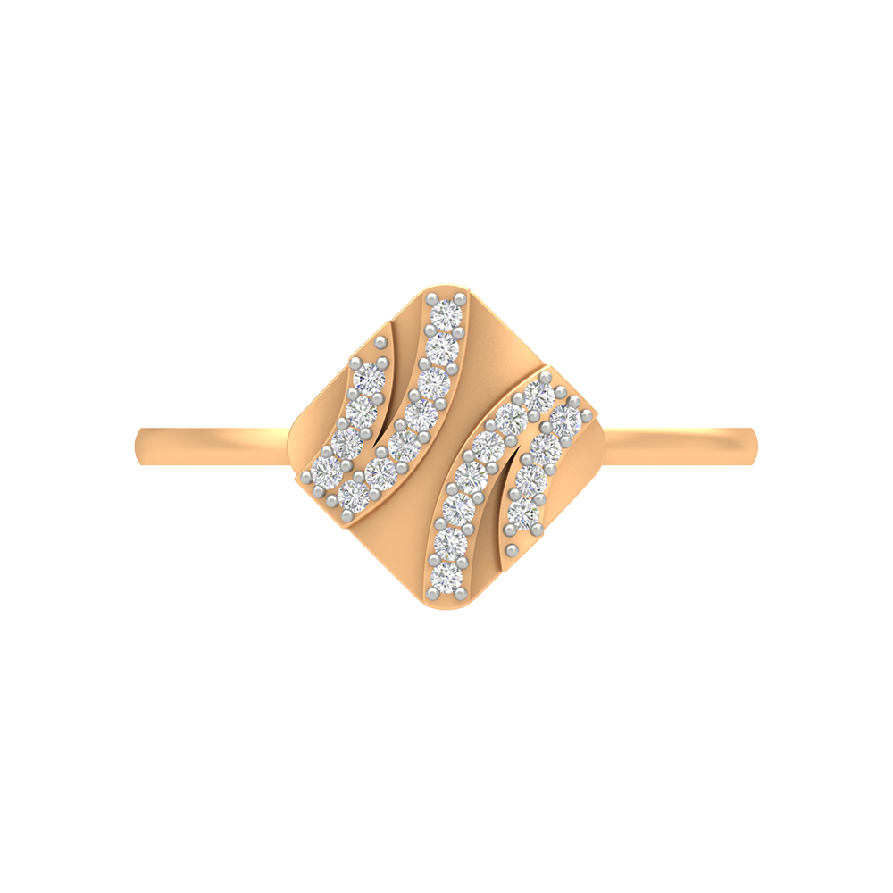 A Designer Diamond Square Ring