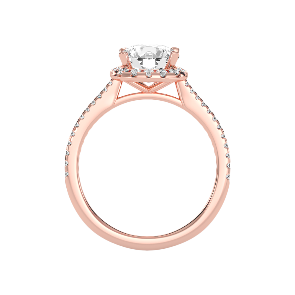 Comely Halo Solitaire Ring