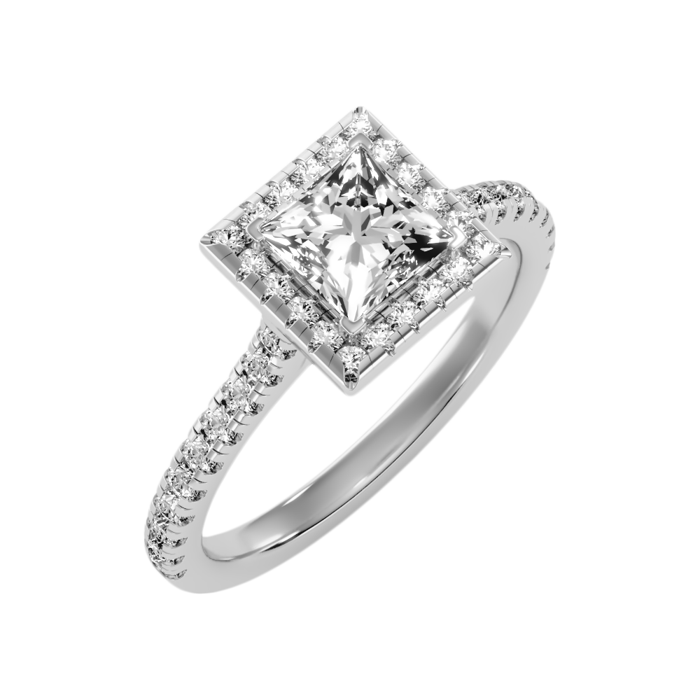 Noor Solitaire Ring-Color_White-Gold