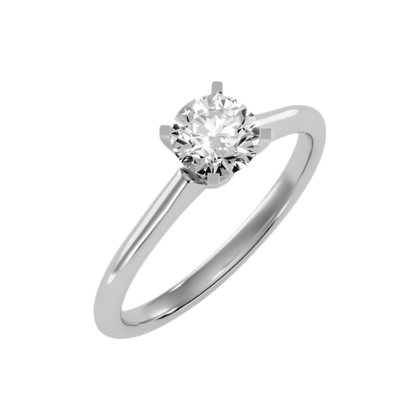 Duox Classic Solitaire Ring-Color_White-Gold