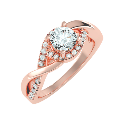 Youthful Halo Solitaire Ring-Color_Rose-Gold