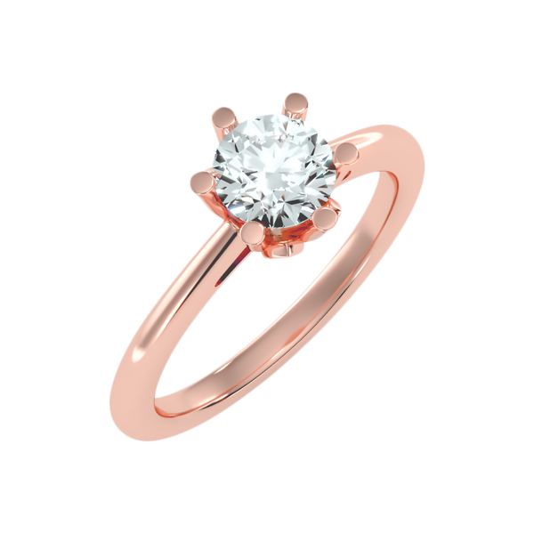 Floraison Classic Solitaire Ring-Color_Rose-Gold
