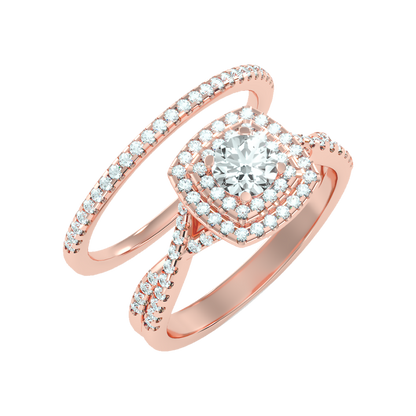 Cisting Bridal Ring Set-Color_Rose-Gold