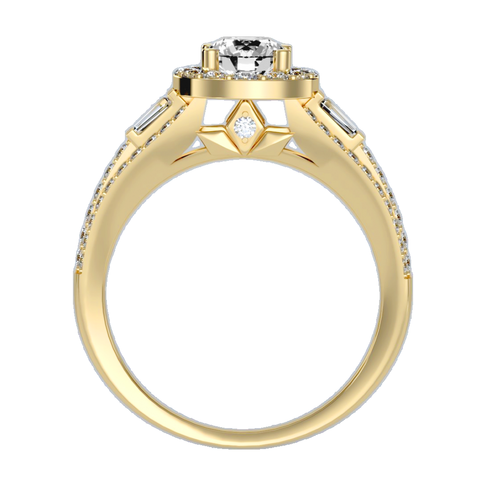 Lucrezia Diamond Halo Ring-Color_Yellow-Gold