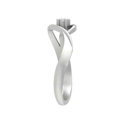 Swirl Single Stone Ring