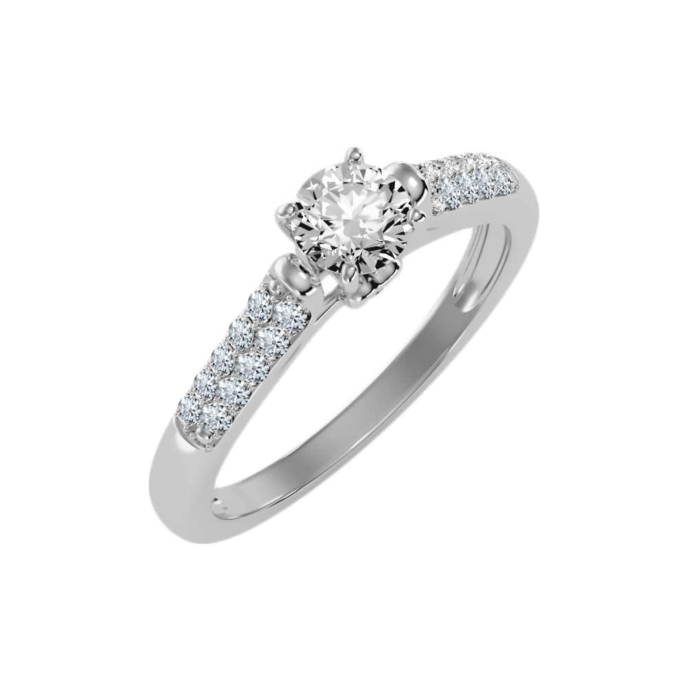 Shore Solitaire Ring-Color_White-Gold