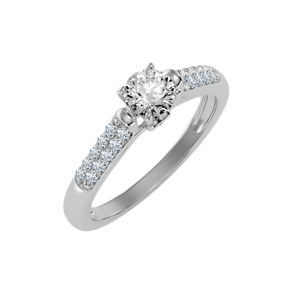 Shore Solitaire Ring-Color_White-Gold