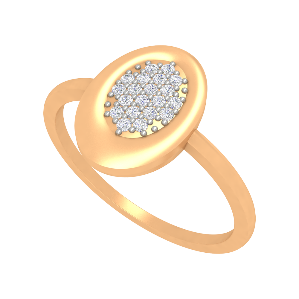 Oval Studded With Diamonds-Color_Yellow-Gold