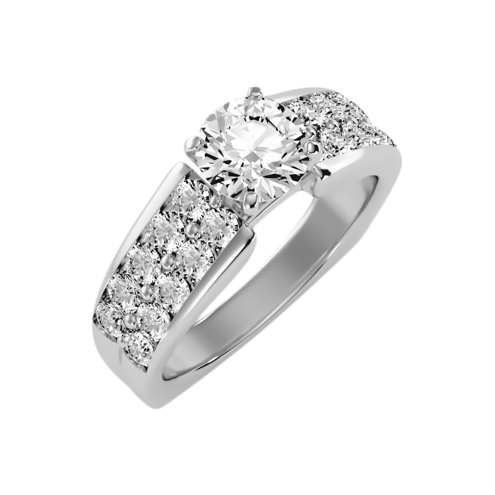 Delightful Solitaire Ring-Color_White-Gold