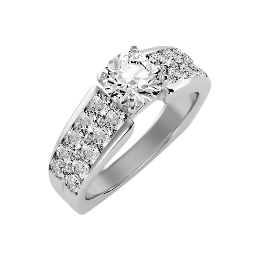 Delightful Solitaire Ring-Color_White-Gold