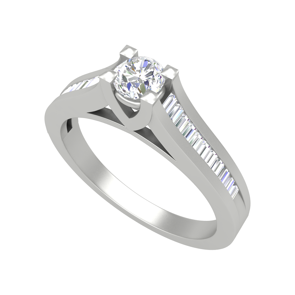 Annie Oval Solitaire Ring-Color_White-Gold