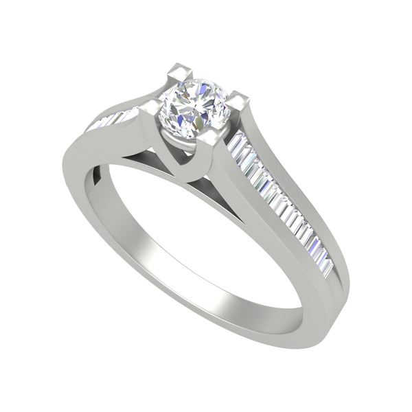 Annie Oval Solitaire Ring-Color_White-Gold