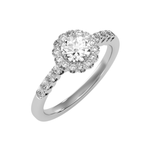 Kallos Classic Halo Diamond Engagement Ring