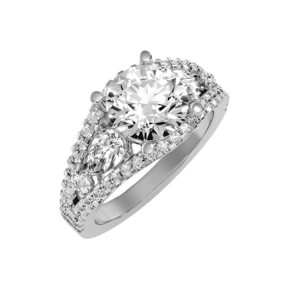 Delicate Solitaire Ring-Color_White-Gold