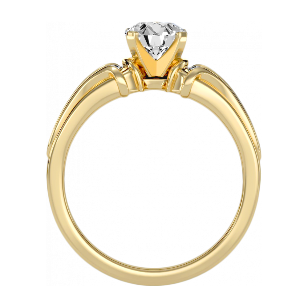 The Harmonic Solitaire Ring-Color_Yellow-Gold