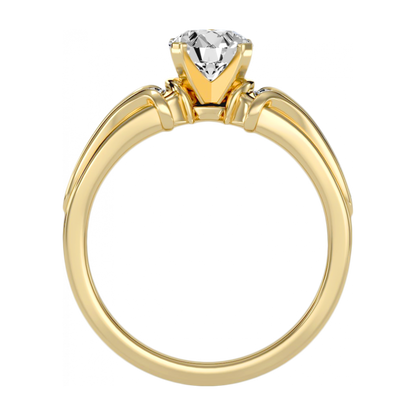 The Harmonic Solitaire Ring-Color_Yellow-Gold