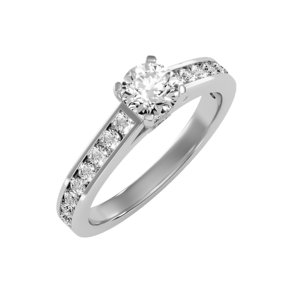 Alluring Solitaire Ring-Color_White-Gold