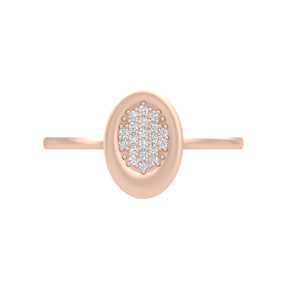 Oval Studded With Diamonds