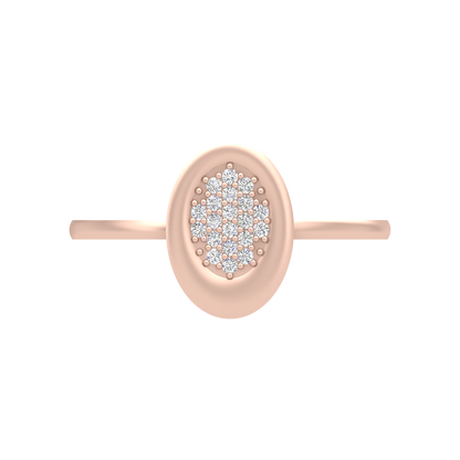 Oval Studded With Diamonds