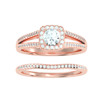 Lambent Bridal Ring Set-Color_Rose-Gold