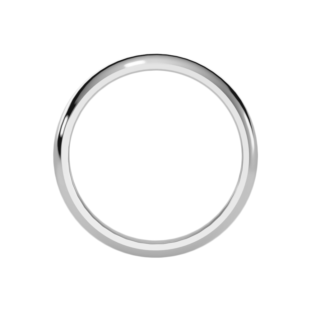 The Minimal Round Band-Color_White-Gold