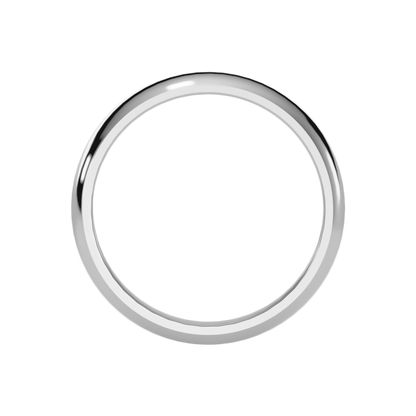 The Minimal Round Band-Color_White-Gold