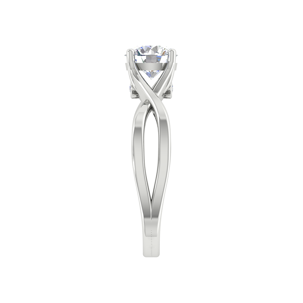 Nature Inspired Pattern Solitaire Ring