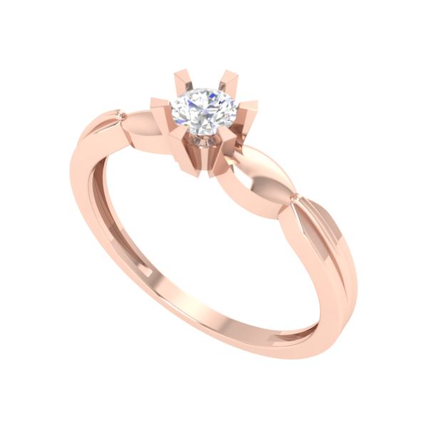 Amazing Hoop Solitaire Ring-Color_Rose-Gold