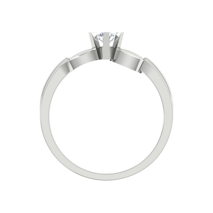 Amazing Hoop Solitaire Ring