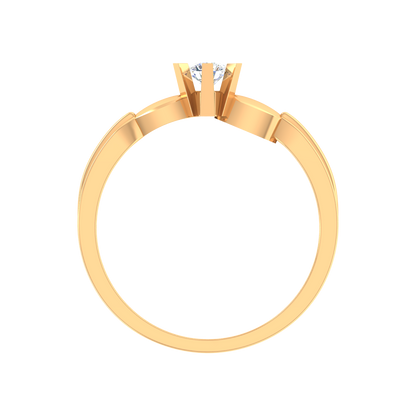 Amazing Hoop Solitaire Ring