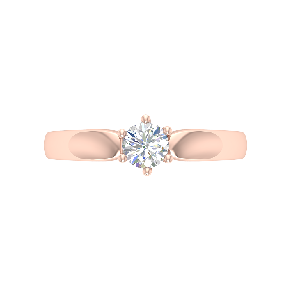 Elegant Loop Solitaire Ring