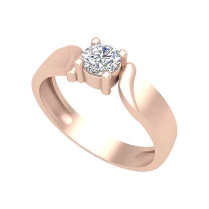 Puzzled Ping Solitaire Ring-Color_Rose-Gold