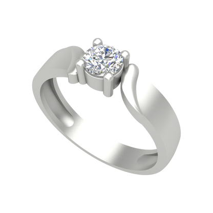 Puzzled Ping Solitaire Ring